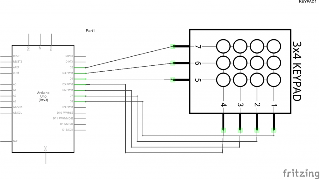 arduino and keypad schematic