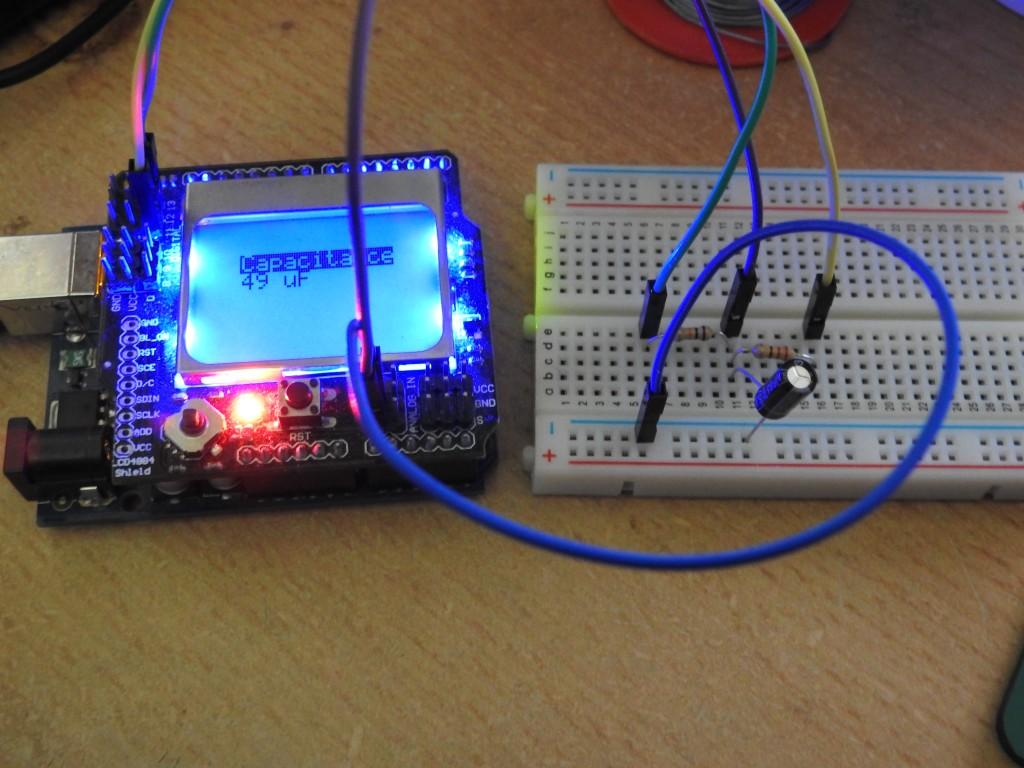 arduino capacitance with lcd
