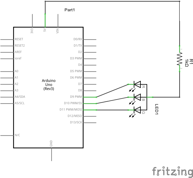 Arduino RGB schematic