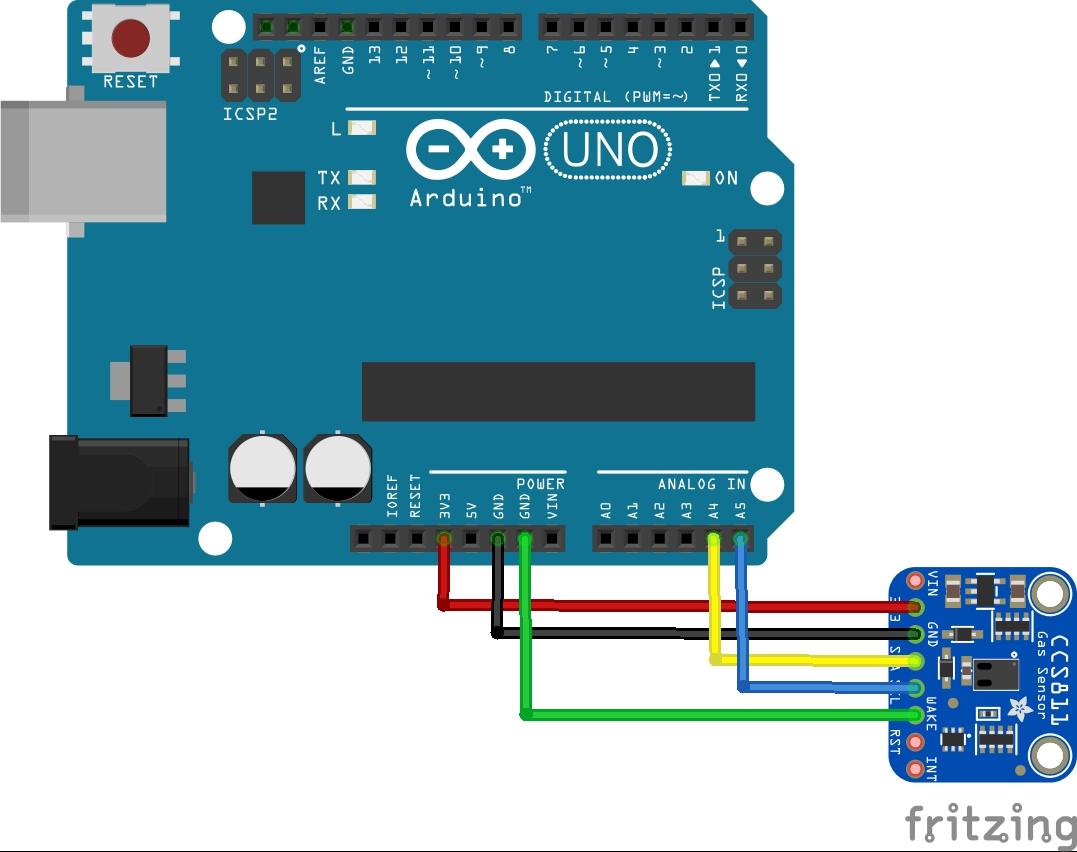 arduino and ccs811 layout