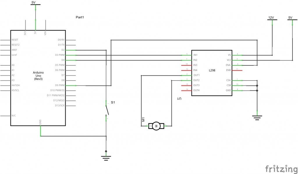 Arduino and L298 example - Arduino Learning