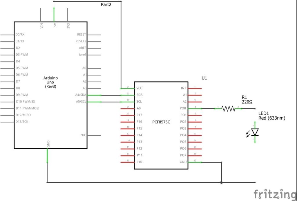 Arduino and PCF8575 I/O expander examples - Arduino Learning